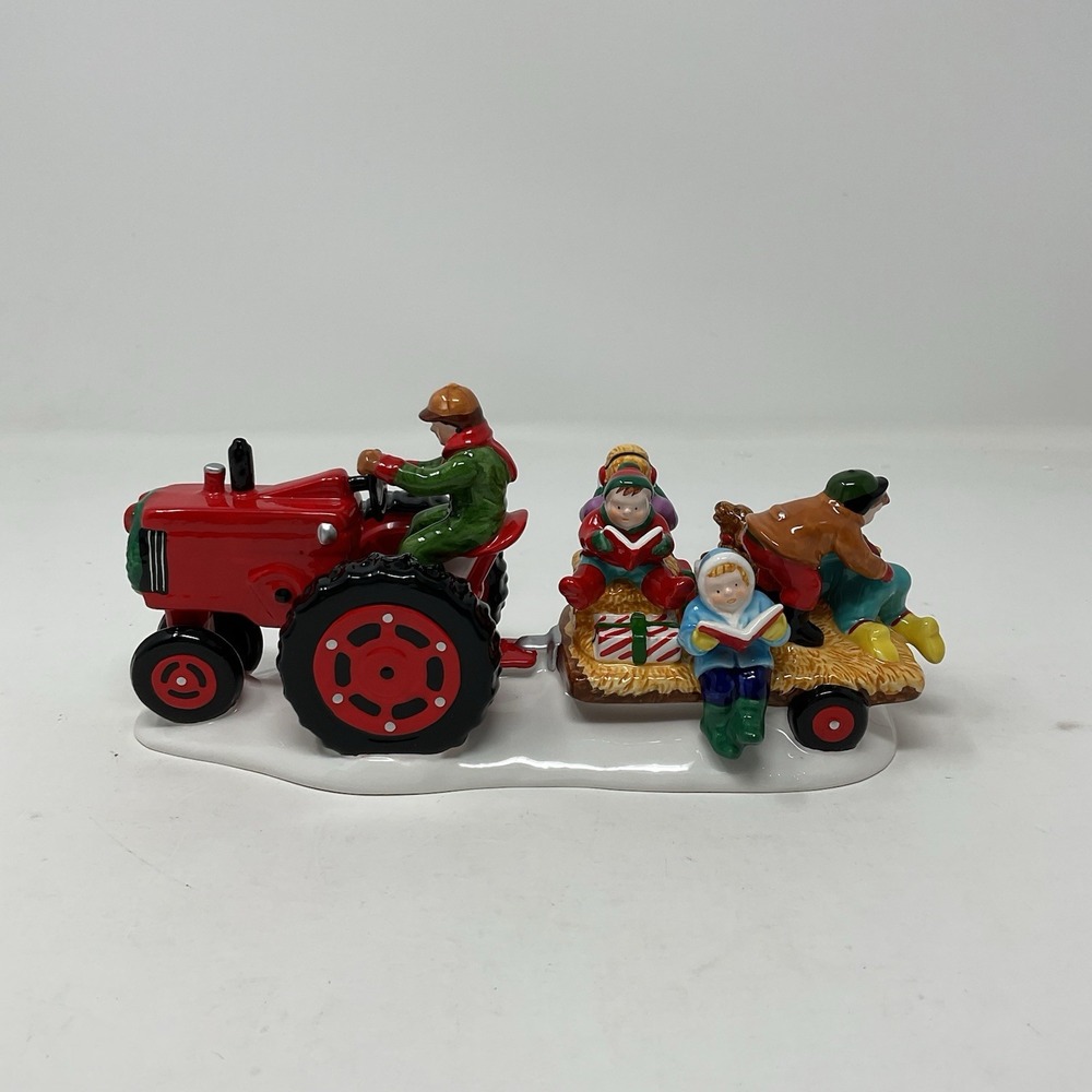 Dept 56 Snow Village Caroling At The Farm Christmas 54631 Tractor
